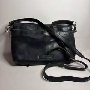 Women's Lucky Brand Black Leather Crossbody Bag One Size